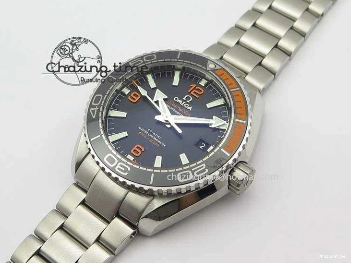 0309 Trendy 2016 Planet Ocean 43.5mm SS V6F Best Edition Black Dial On SS Bracelet A 8210